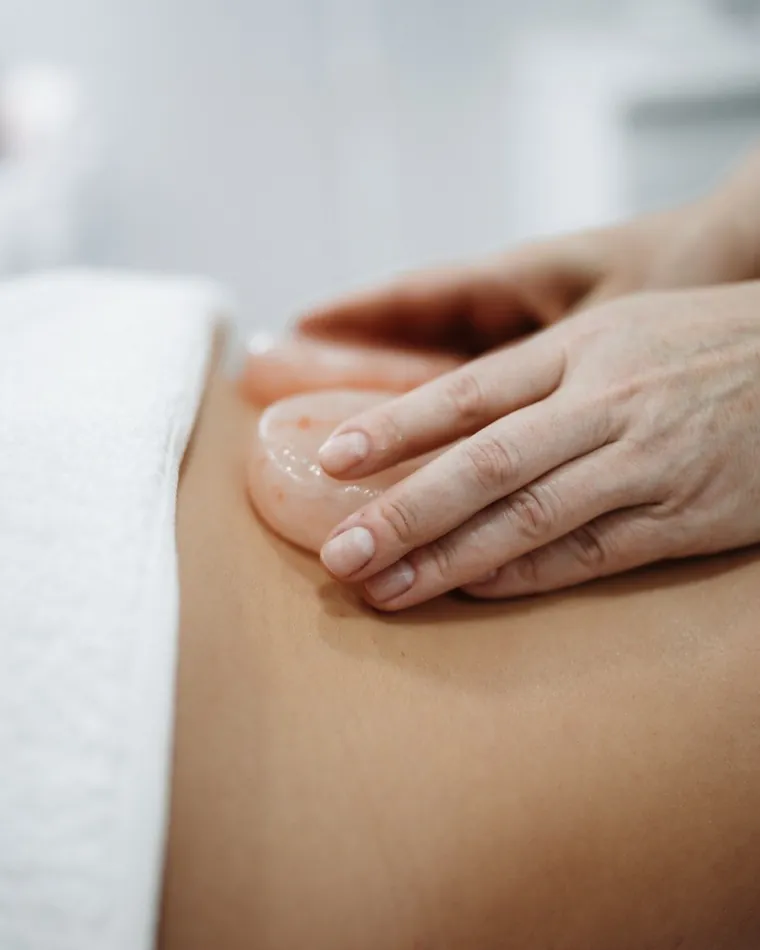 Himalayan salt stone treatment on the body